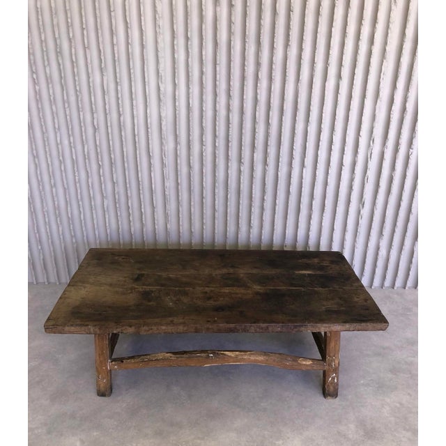 Wabi-Sabi Reclaimed Wood Coffee Table, France, 1940s For Sale - Image 4 of 6