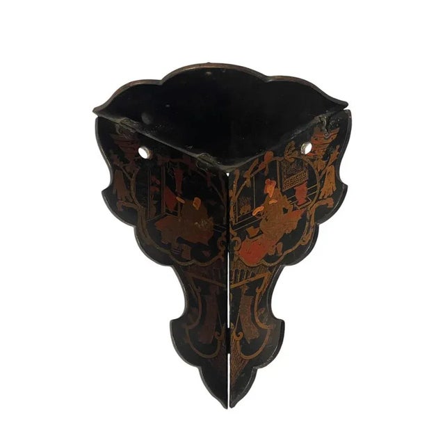 Chinese Black Lacquer Shelf, 19th Century For Sale - Image 9 of 9