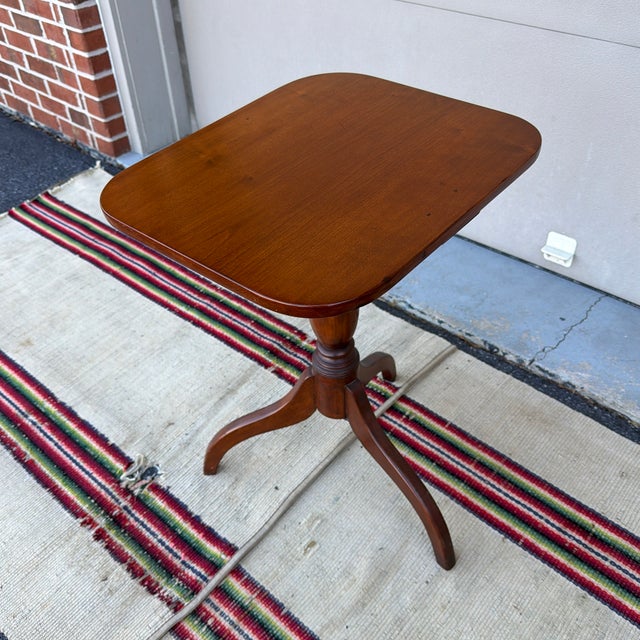 Antique Cherry Federal Spider-Leg Candlestand, New England, Circa 1820s For Sale - Image 10 of 12