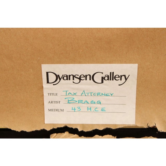 Glass Charles Bragg 'Tax Attorney' Limited Edition Etching, Custom Framed For Sale - Image 7 of 13