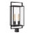 Ian K. Fowler for Visual Comfort Signature Halle Medium Post Lantern in Aged Iron with Clear Glass For Sale