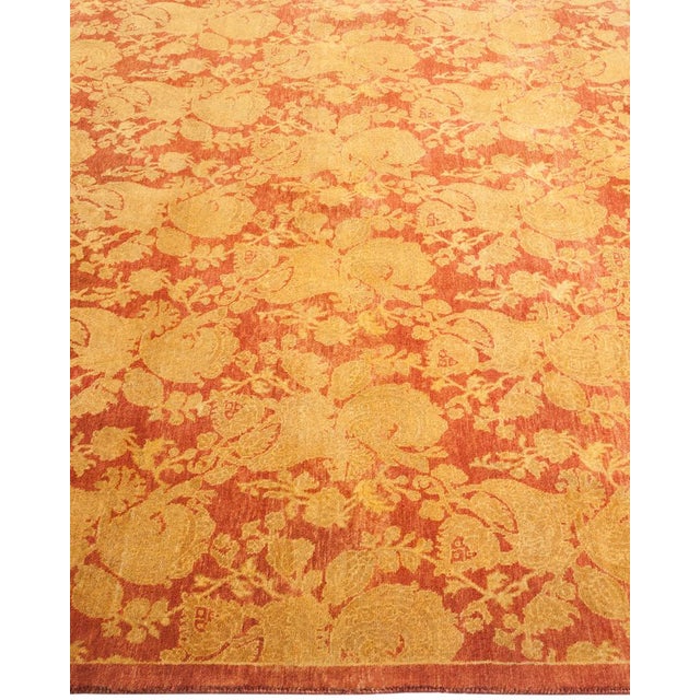 Mogul Collection Hand-Knotted Area Rug - Pink 4' 7" x 4' 9" For Sale - Image 4 of 9