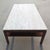 White Mid-Century Modern Travertine Top Side Table in Walnut, 1970s For Sale - Image 8 of 9