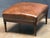 19th Century French Leather Ottoman Seat or Stool on Turned Walnut Frame For Sale - Image 5 of 11