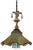 Antique Murano and LaChaussee Art Glass Shades Ormolu Metal Pendant Light For Sale - Image 10 of 18