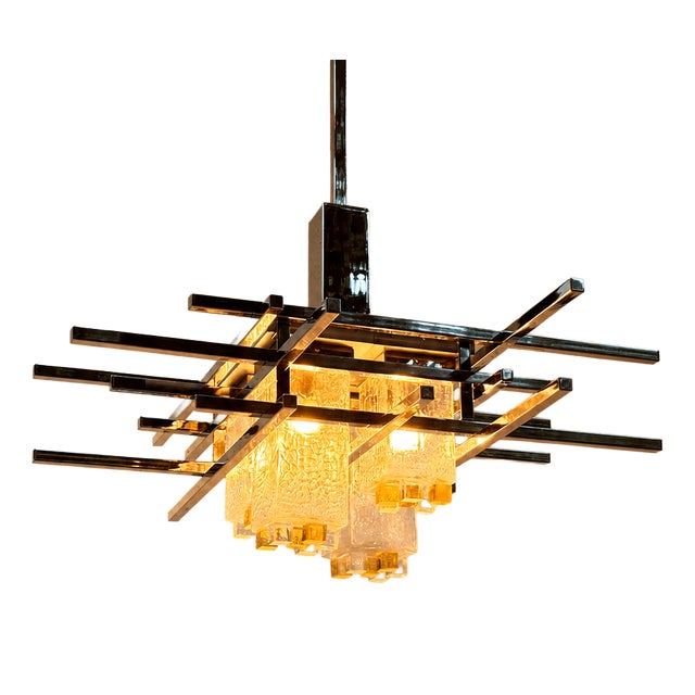 Chandelier attributed to Albano Poli for Poliarte, 1970 For Sale