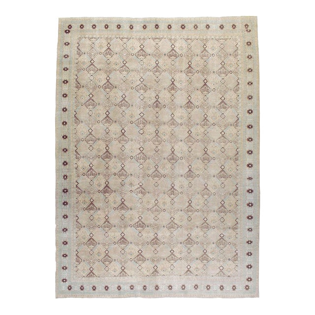 Galerie Shabab Collection Mid-20th Century Handmade Persian Kashan Large Room Size Carpet For Sale