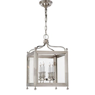J. Randall Powers for Visual Comfort Signature Greggory Small Lantern in Polished Nickel For Sale