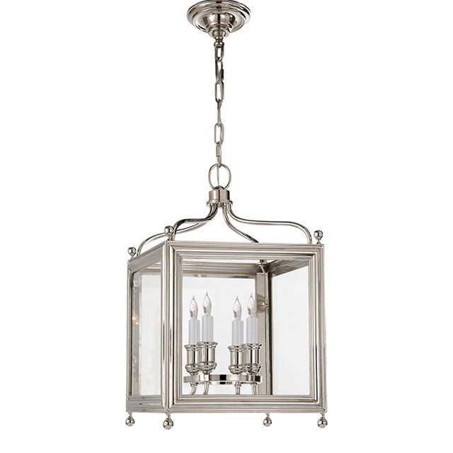 J. Randall Powers for Visual Comfort Signature Greggory Small Lantern in Polished Nickel For Sale