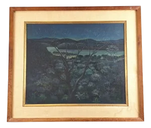 Margit Varga, Night Landscape, 1964, Oil on Masonite