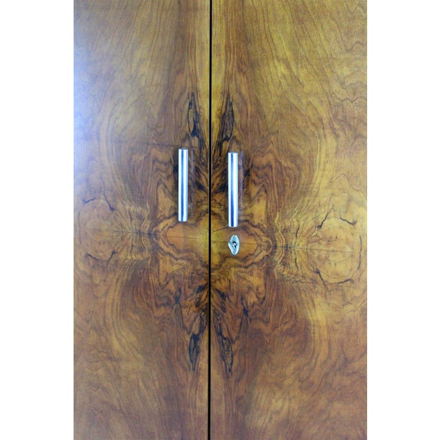 Bauhaus Bauhaus Tubular Steel and Walnut Wardrobe by Robert Slezák, Former Czechoslovakia, 1930s For Sale - Image 3 of 18