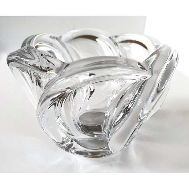 Glass Antique 20th C Art Vannes France Crystal Hand-Blown Art Glass Bowl Signed C1950s For Sale - Image 7 of 10