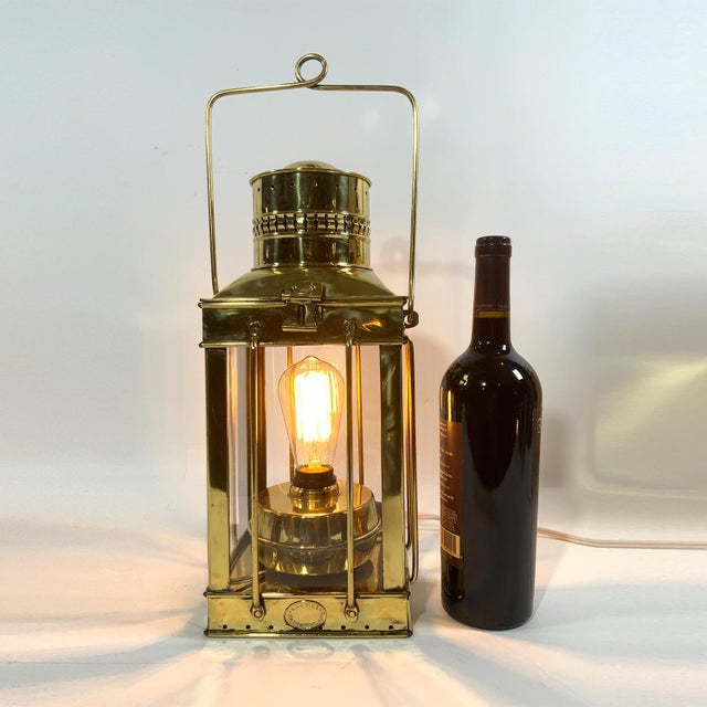 Restored English Ships Lantern, C1920 For Sale - Image 4 of 6