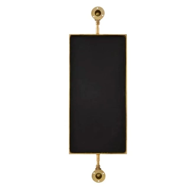 Mid-Century Modern Ronin Gold Metal Wall Mirror For Sale - Image 3 of 4