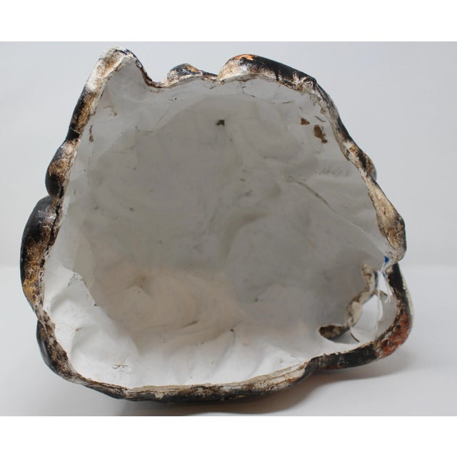 Papier Mache Lion's Head Sculpture For Sale - Image 4 of 7