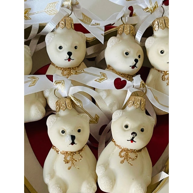 Vintage European Mercury Glass Christmas Ornaments Teddy Bears- Set of 6 For Sale In Miami - Image 6 of 6