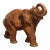 Mid-Century Italian Glazed Ceramic Elephant Sculpture With Raised Trunk For Sale