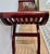 Vintage Roman-Style Mahogany Curule Bench With Hand-Caned Seat, 32" For Sale - Image 4 of 12