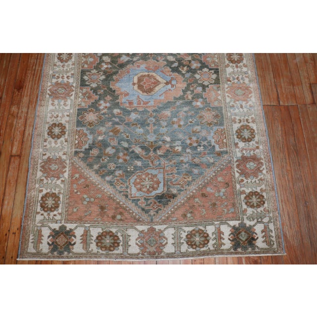 Green Zabihi Collection Persian Malayer Accent Rug For Sale - Image 8 of 10