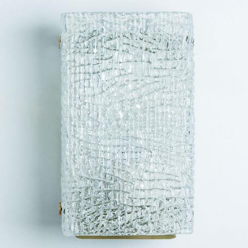 1970s Waved Glass & Gold Wall Lights from Kalmar, 1970s, Set of 2 For Sale - Image 5 of 16