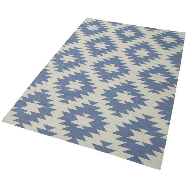 Flatweave Dhurrie Kilim Rug For Sale - Image 3 of 7