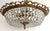 Vintage Spanish Brass and Crystal Ceiling Lamp, 1950s For Sale - Image 14 of 14