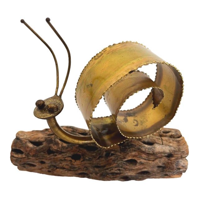 1970s Torch Cut Snail Sculpture For Sale