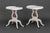 Federal Style White Painted Harp Side Tables, Pair For Sale - Image 4 of 8