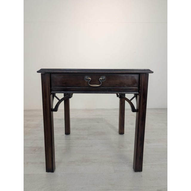 Chippendale-Style Side Table with Inlaid Marquetry Stylish Chippendale-style side table with a beautiful inlaid top. In...
