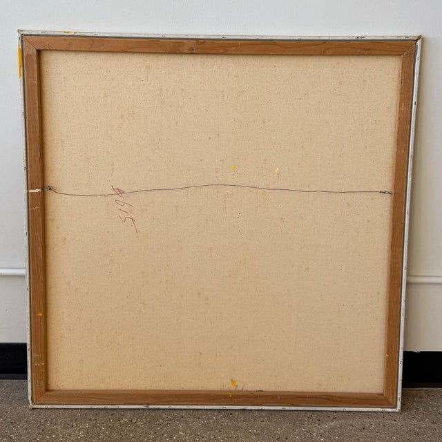 Late 20th Century Late 20th Century Abstract Acrylic on Canvas Painting Signed Stuart For Sale - Image 5 of 5