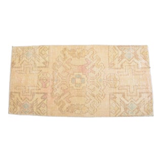 Mid 20th Century Oushak Small Door Mat Rug For Sale