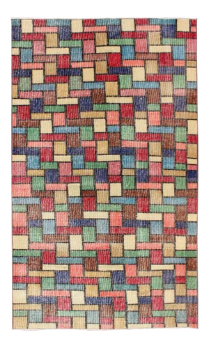 Vintage Rug With a Modern Design With Multi Colors in Square and Rectangular