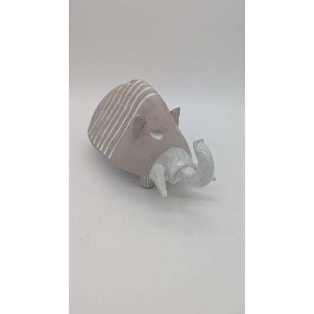 Mid-Century Modern David Gil Armadillo / Elephant Piggy Bank For Sale - Image 3 of 9