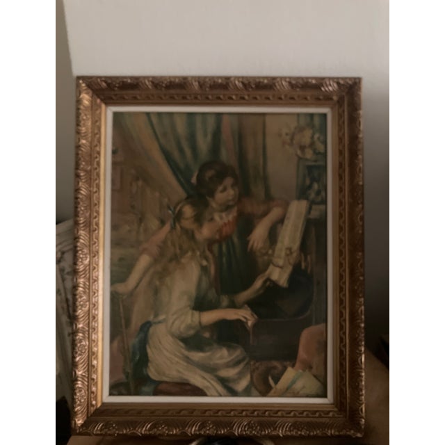 1950s Oil Painting Unbranded Ornate Wood Gold Frame For Sale In New York - Image 6 of 6