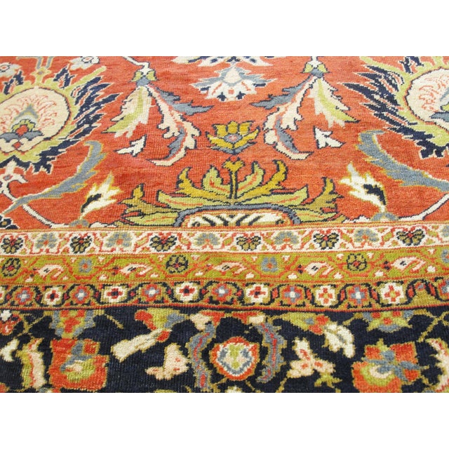 Antique Persian Sultanabad Carpet, Hand-Knotted Wool, Iran, 1880 For Sale In Chicago - Image 6 of 9