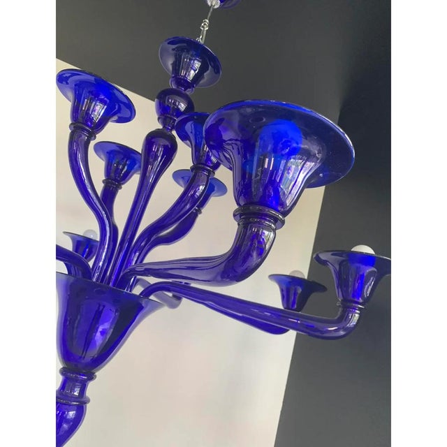 Blue Glass Chandelier by Simoeng For Sale - Image 10 of 14