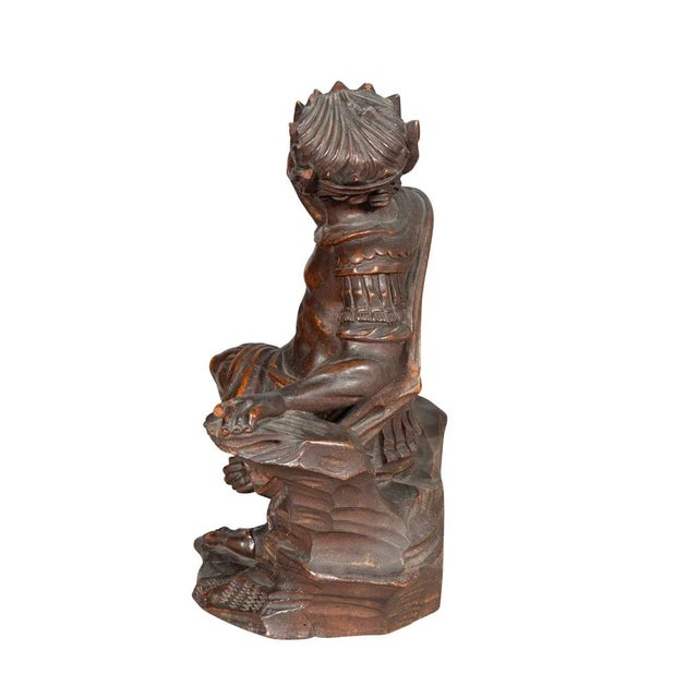 17th Century Early Italian Carved Figure of a Seated King For Sale - Image 5 of 11