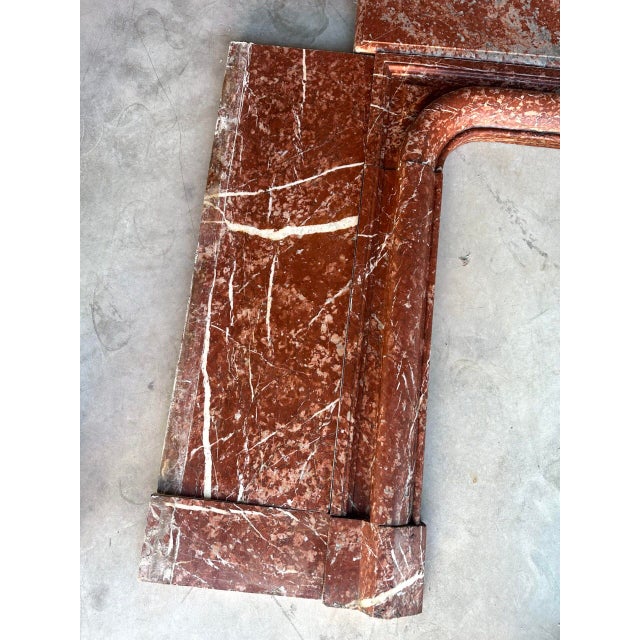 Louis XIV Style Fireplace in Red Campan Marble, 1880s For Sale - Image 13 of 18