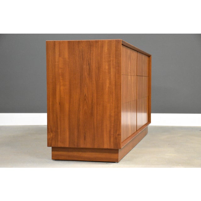 Danish Mid Century Modern Teak 64” Dresser For Sale - Image 4 of 11