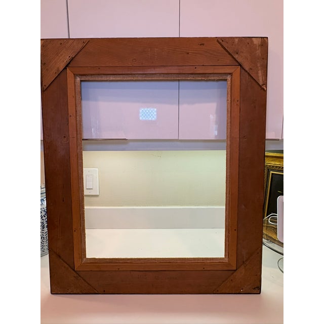 Vintage Carved Wood Picture Frame With Linen Liner For Sale - Image 15 of 18