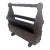 1960s Solid Wood Spanish Brutalist Magazine Rack Holder Revival For Sale