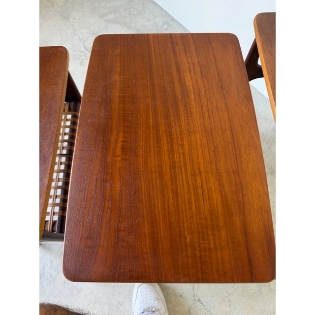 Brown Mid-Century Danish Modern Teak Nesting Tables by Erling Torvits for Heltborg Møbler – Set of 3 For Sale - Image 8 of 12
