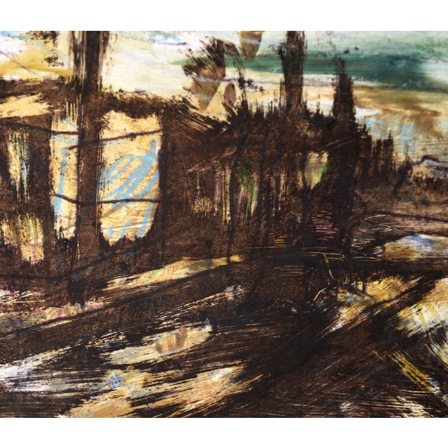 Abstracted Cityscape - Transfer Monotype in Oil on Paper by Heather Speck For Sale In Monterey, CA - Image 6 of 11