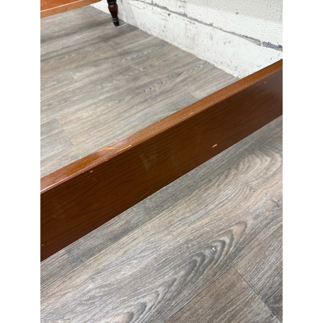 Vintage Full Size Colonial Revival Spindle Bed For Sale - Image 10 of 16