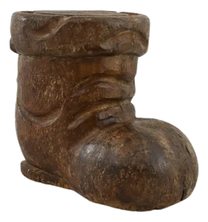 20th Century French Carved Wooden Boot Decoration