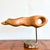 Minimalism Vintage Boho Carved Wood Sculpture For Sale - Image 3 of 9