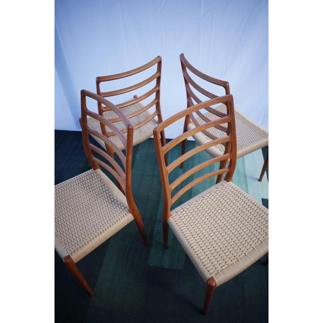 Danish Teak Chairs Model 82 by Niels O. Møller, 1960s, Set of 4 For Sale - Image 13 of 18