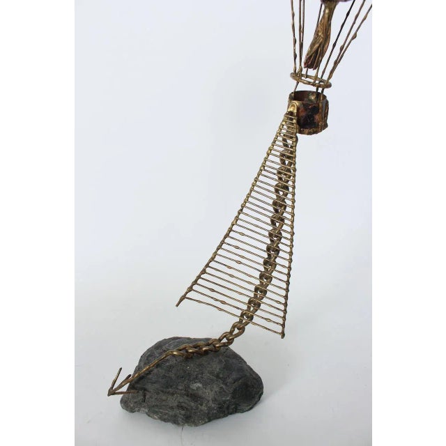 Brian Bijan Hot Air Balloon Table Top Sculpture in Copper, Brass & Stone For Sale - Image 6 of 12