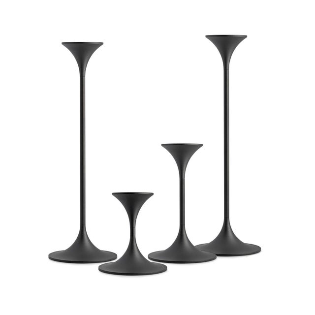 Jazz Candleholders in Steel with Black Powder Coating by Max Brüel, Set of 4 For Sale - Image 6 of 17