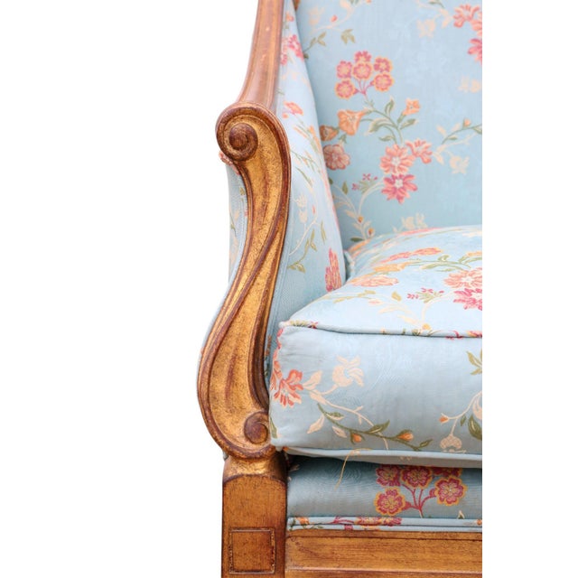 Gold Antique Revival Gilt and Chinoiserie Armchairs by R. Griffiths LTD, 2003, Set of 2 For Sale - Image 8 of 12